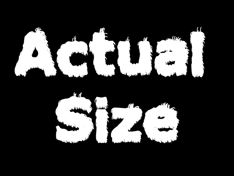 image of Actual size - white