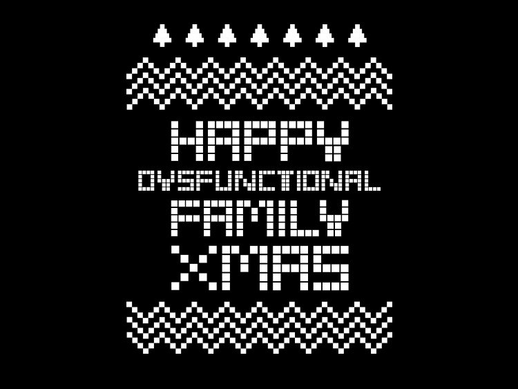 image of Happy dysfunctional xmas - white