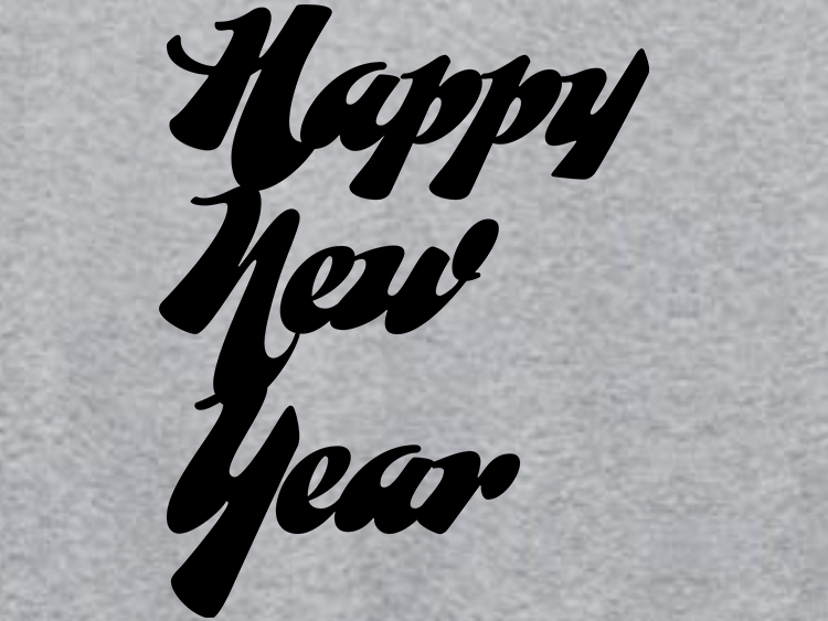 image of Happy new year - black